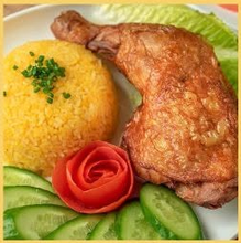 Crispy Fried Chicken Rice (Cơm gà xối mỡ)