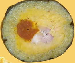 Sticky Rice Cake with Salted Egg (Bánh tét mặn trứng muối)