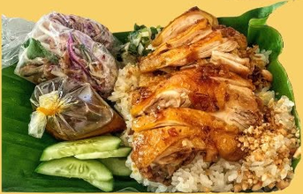 Sticky Rice with Braised Chicken (Xôi gà khìa)
